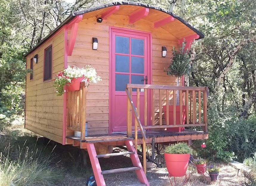 Roulotte Romantique Chauffee En Cevennes Monteils  Eksteriør billede